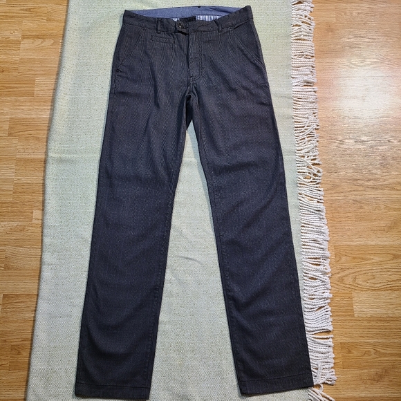 M. Benisti Men's Black Cotton Straight Fit Chino Pants size 32 - Picture 2 of 8